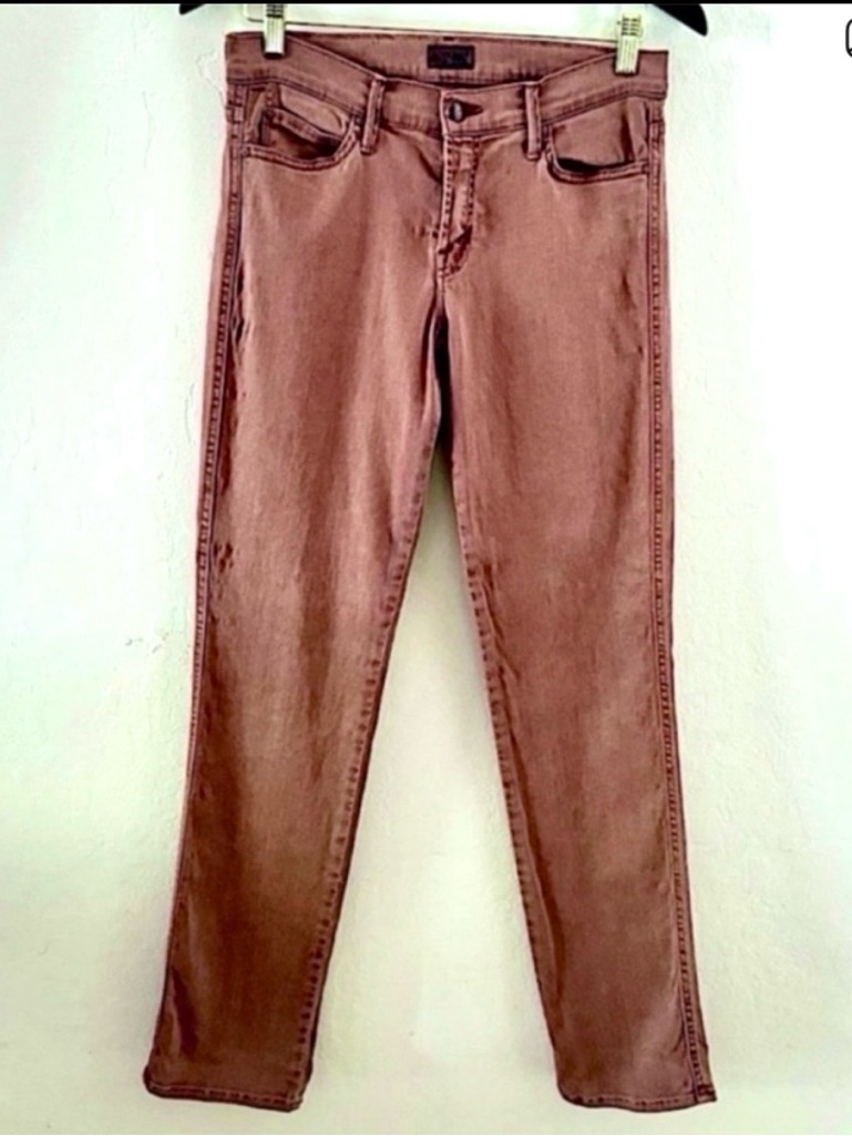 Mother Rascal Pop Slim Straight Jeans Rust Brown Size 30 Fits 27-28